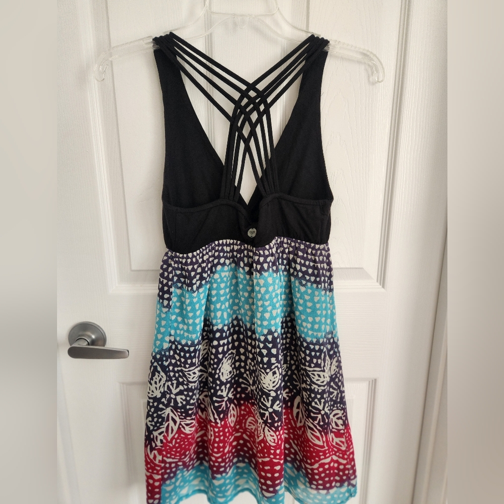 Roxy Multicolor Halter Mini Summer Dress